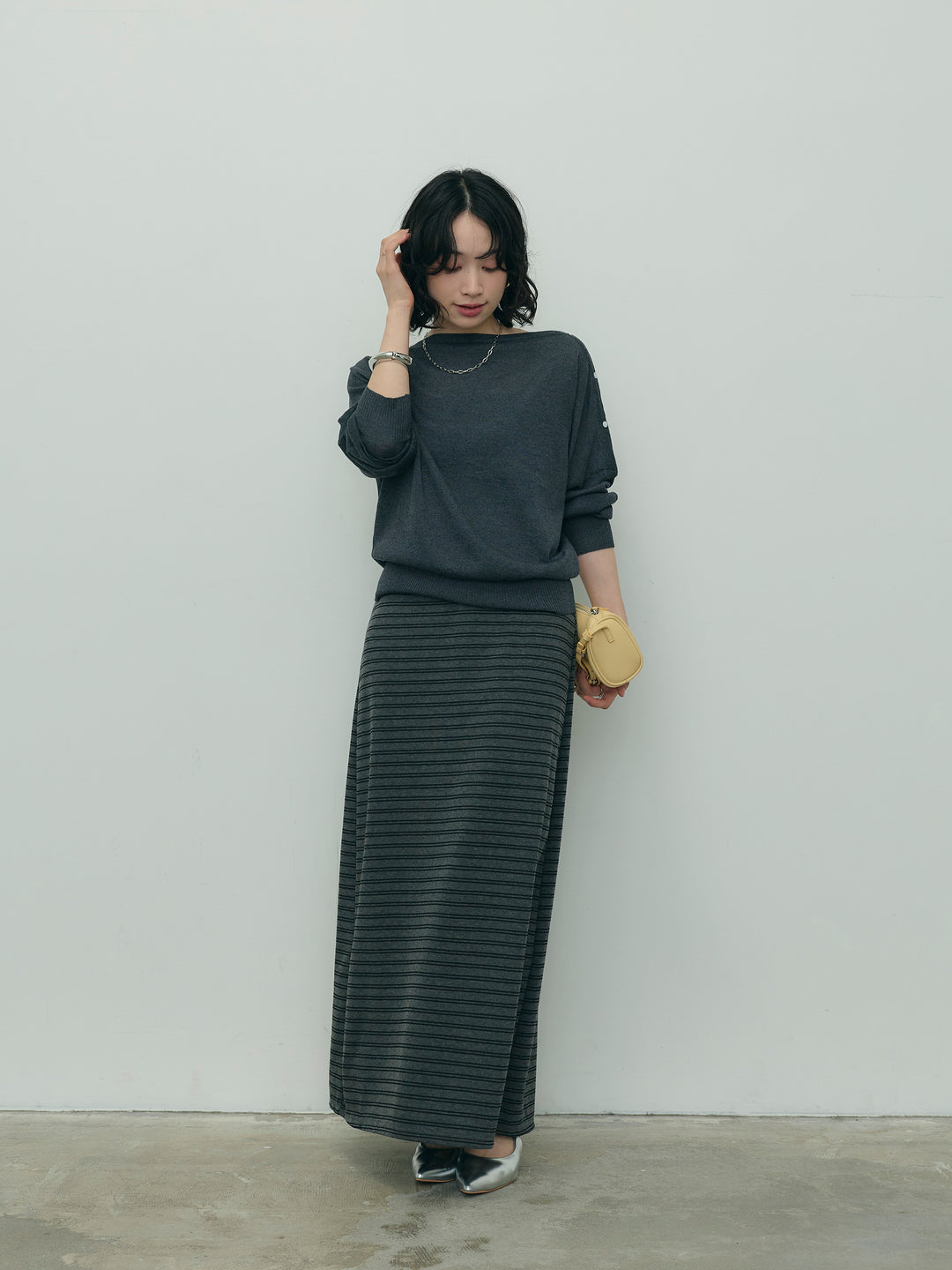 ドロストボーダーストレートスカート