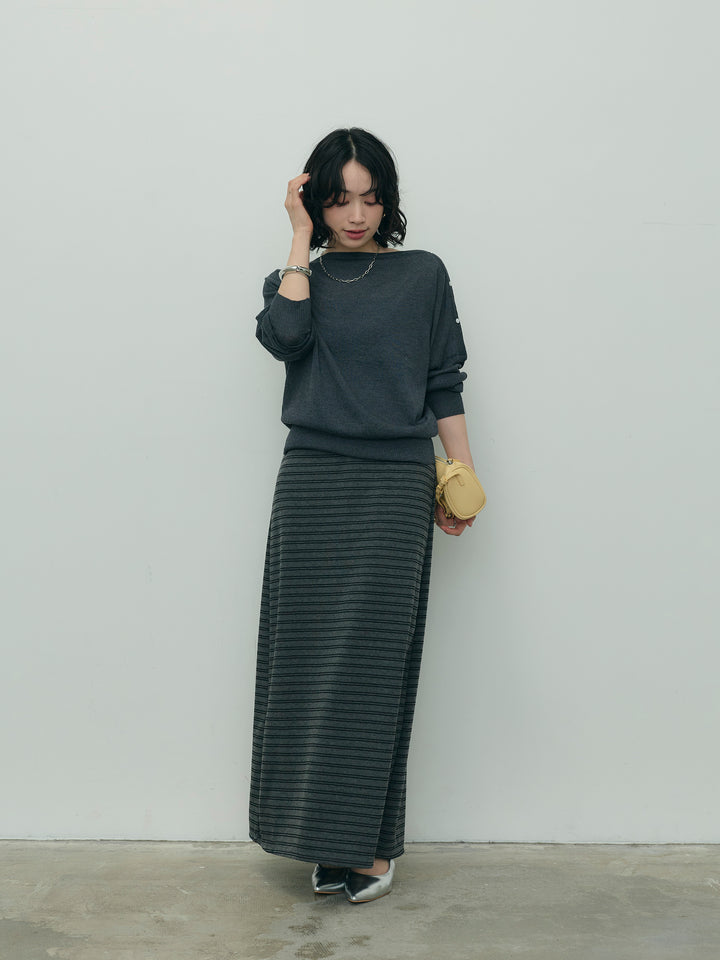 ドロストボーダーストレートスカート