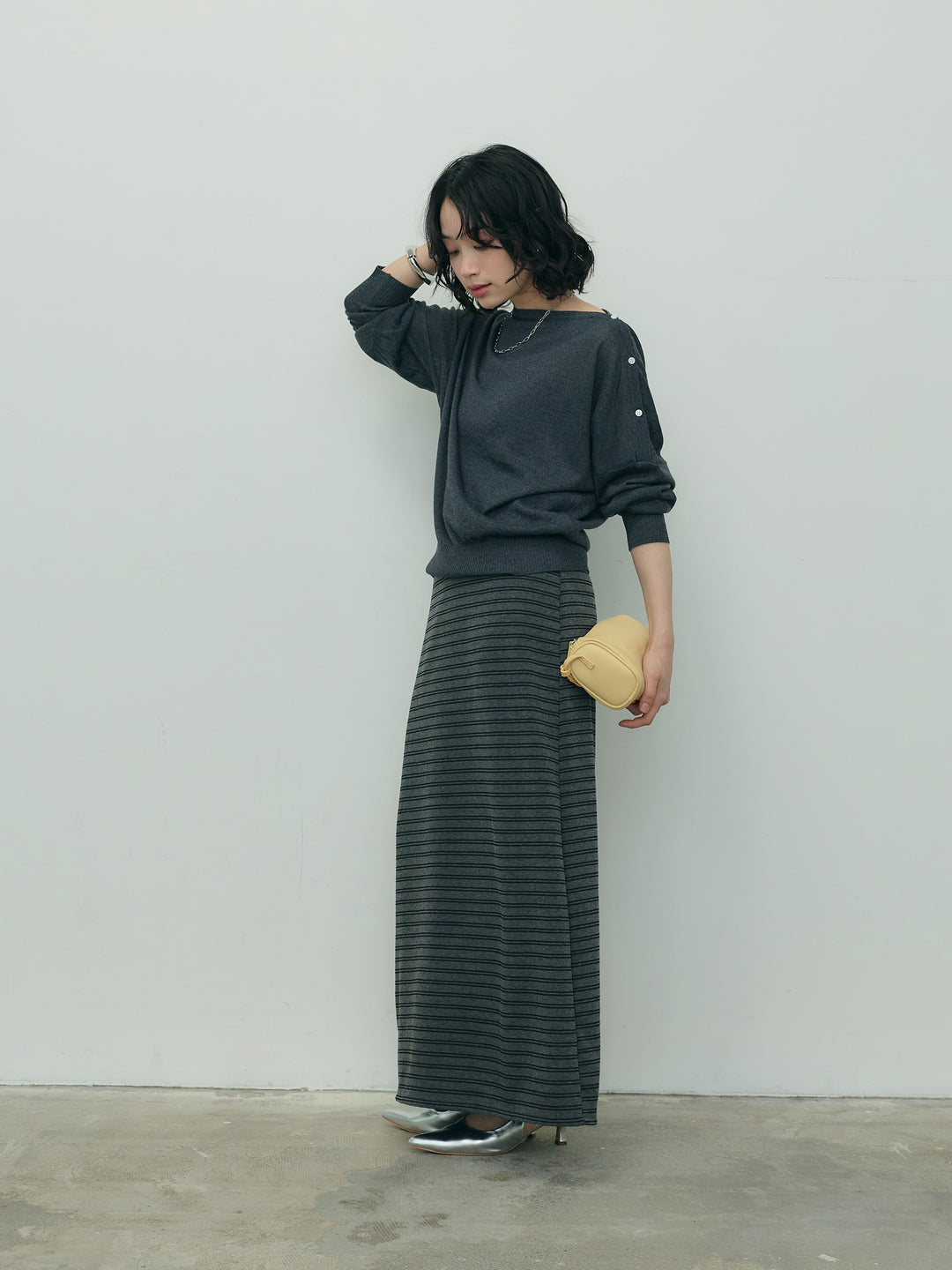 ドロストボーダーストレートスカート