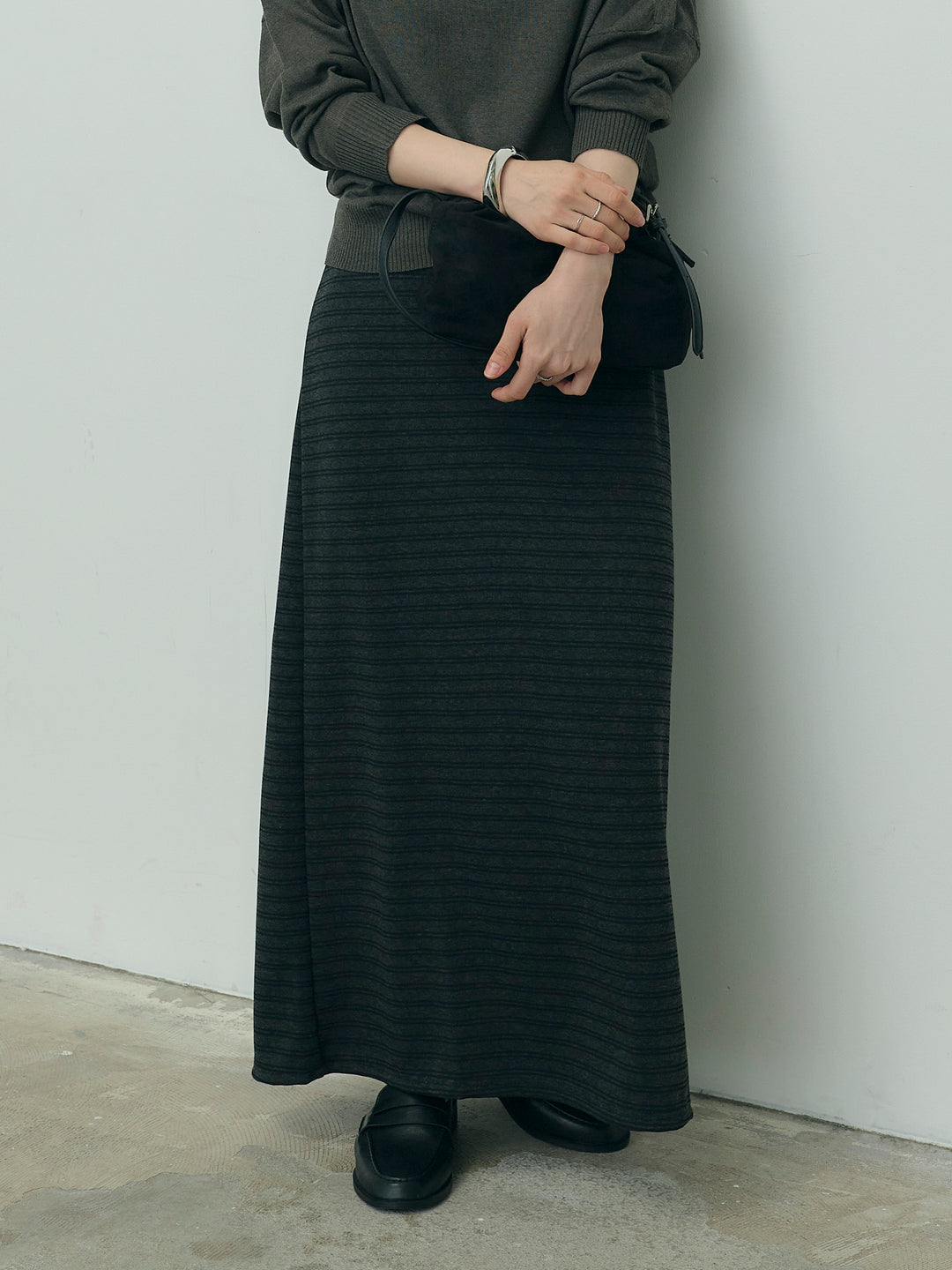 ドロストボーダーストレートスカート