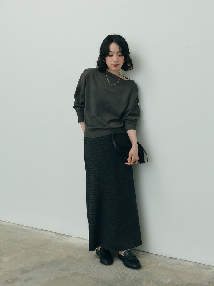 ドロストボーダーストレートスカート