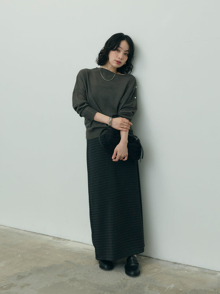 ドロストボーダーストレートスカート