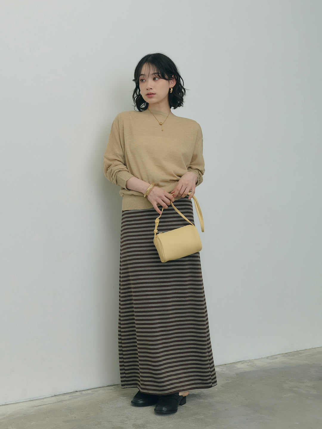 ドロストボーダーストレートスカート