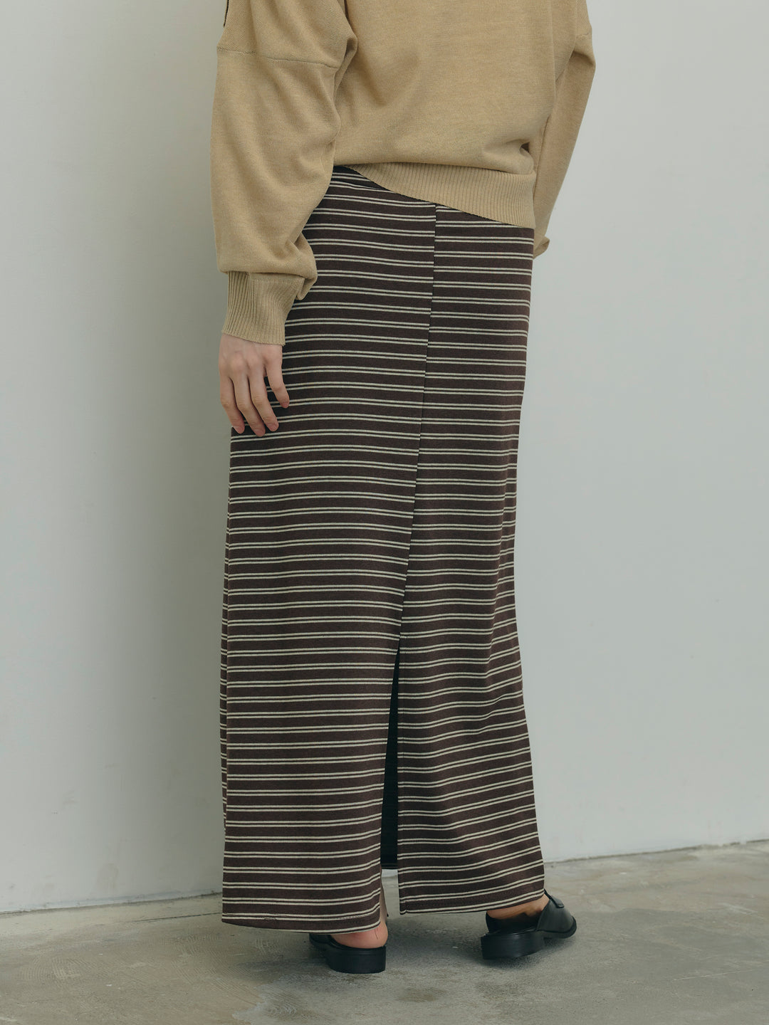 ドロストボーダーストレートスカート