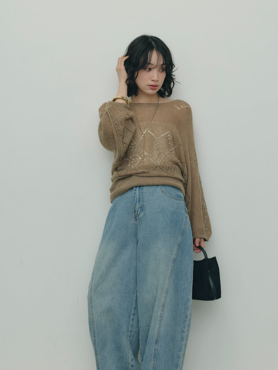 デニムカーブパンツ