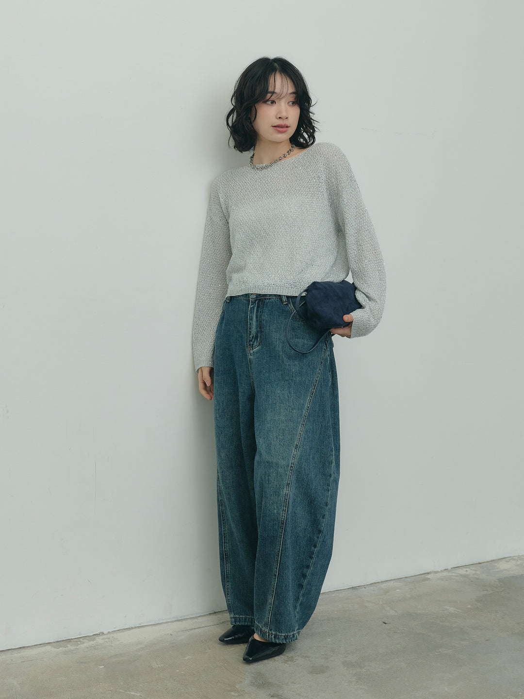 デニムカーブパンツ
