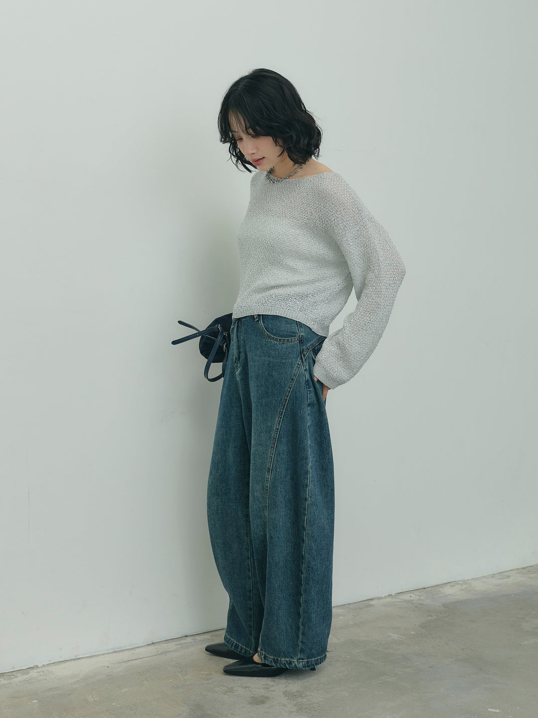 デニムカーブパンツ