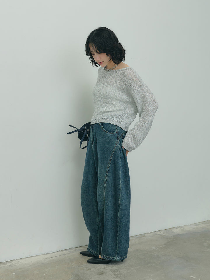 デニムカーブパンツ