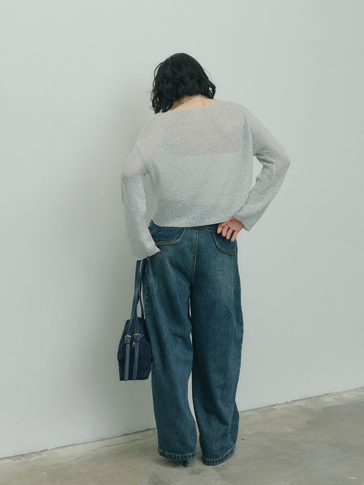 デニムカーブパンツ