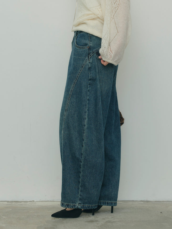 デニムカーブパンツ