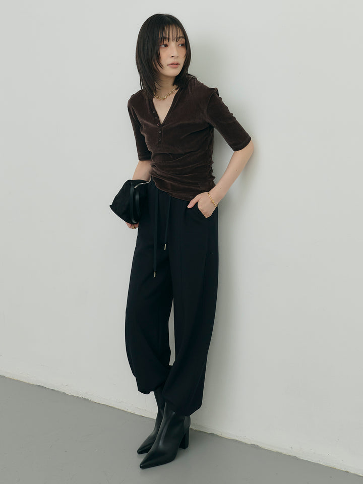 ポンチセンターラインストレートイージーパンツ