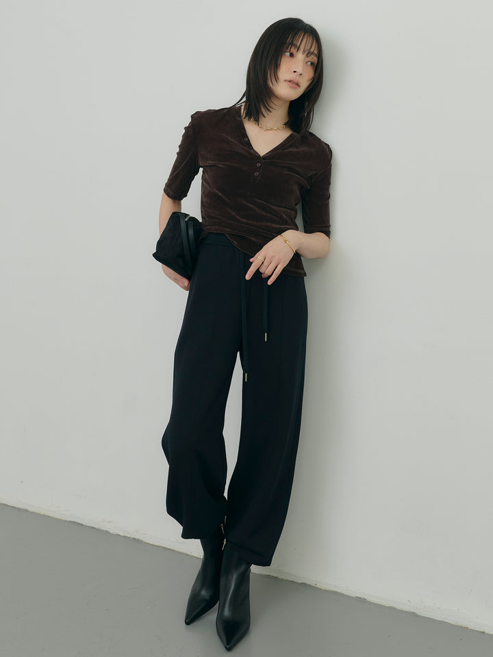 ポンチセンターラインストレートイージーパンツ